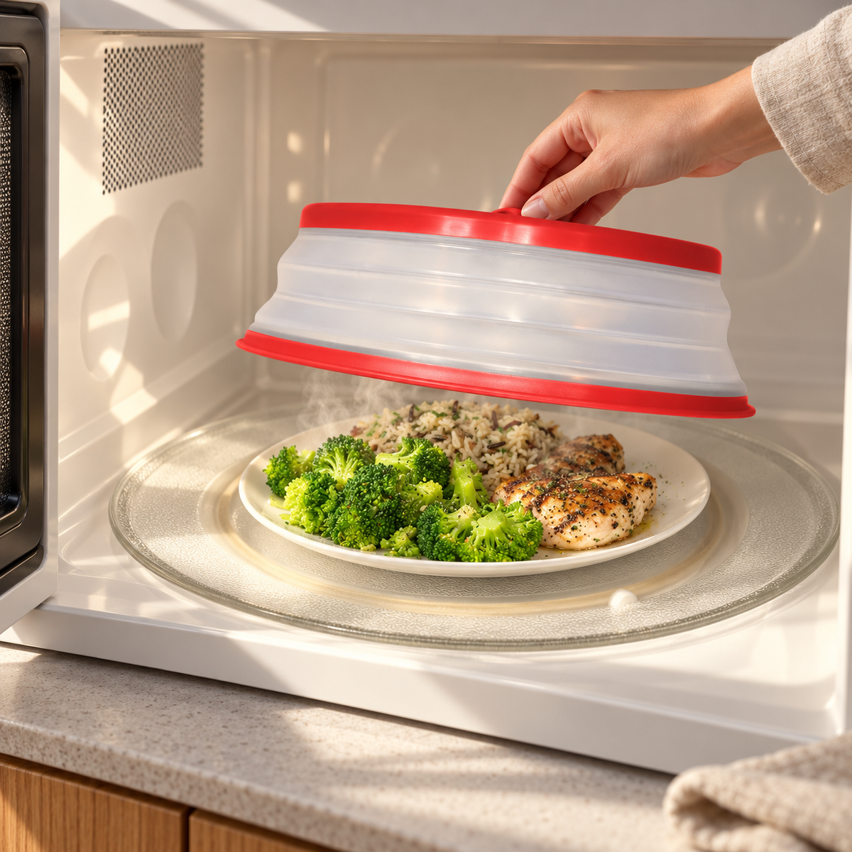 Collapsible Microwave Food Cover - Set of 3