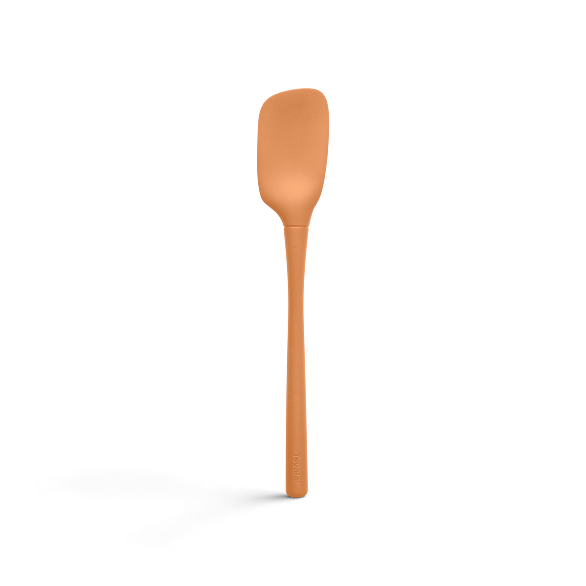 A single tovolo Flex-Core Silicone Spoonula, a versatile kitchen tool with a long handle and flat, curved silicone head, is shown against a white background.
