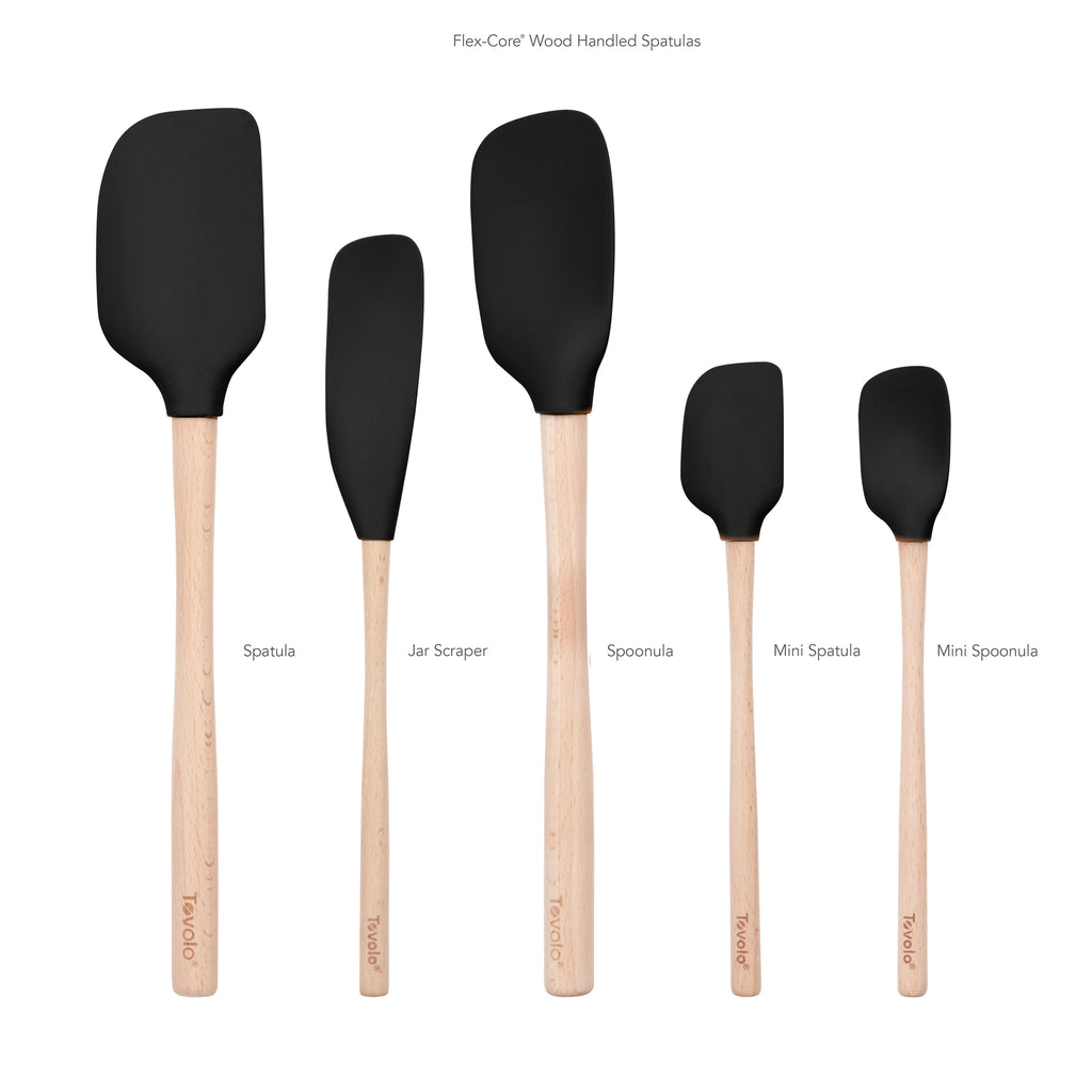 Flex-Core Wood-Handle Spatula Set of 5
