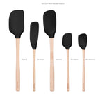 Flex-Core Wood-Handle Spatula Set of 5