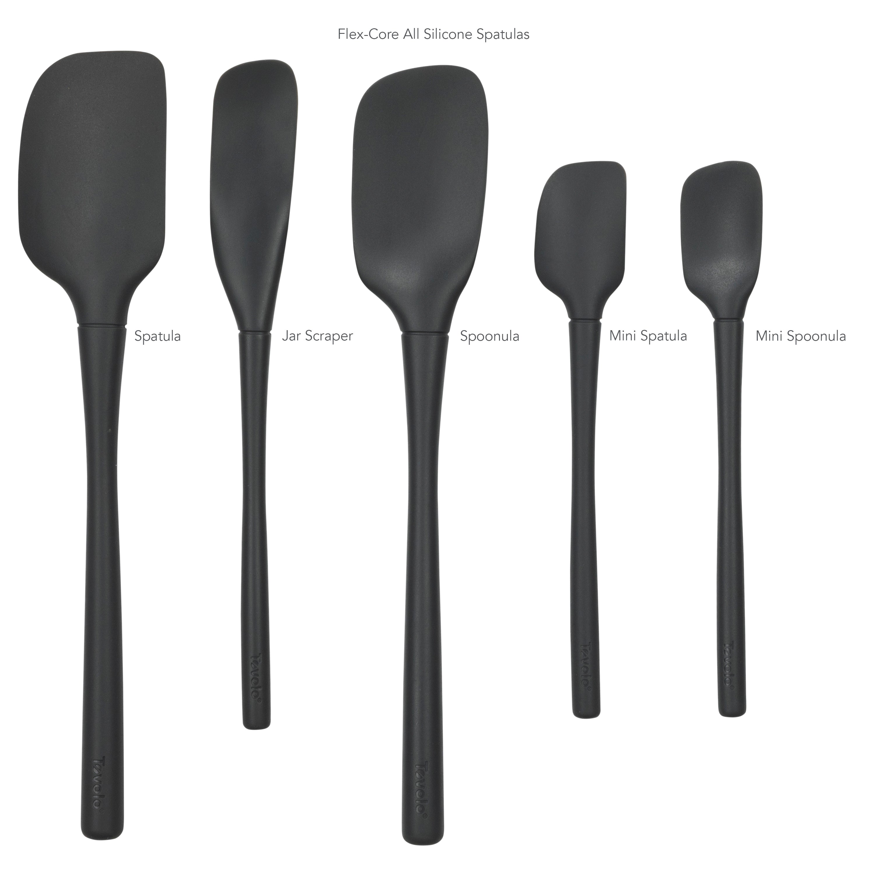 Flex-Core All-Silicone Spatula Set of 5