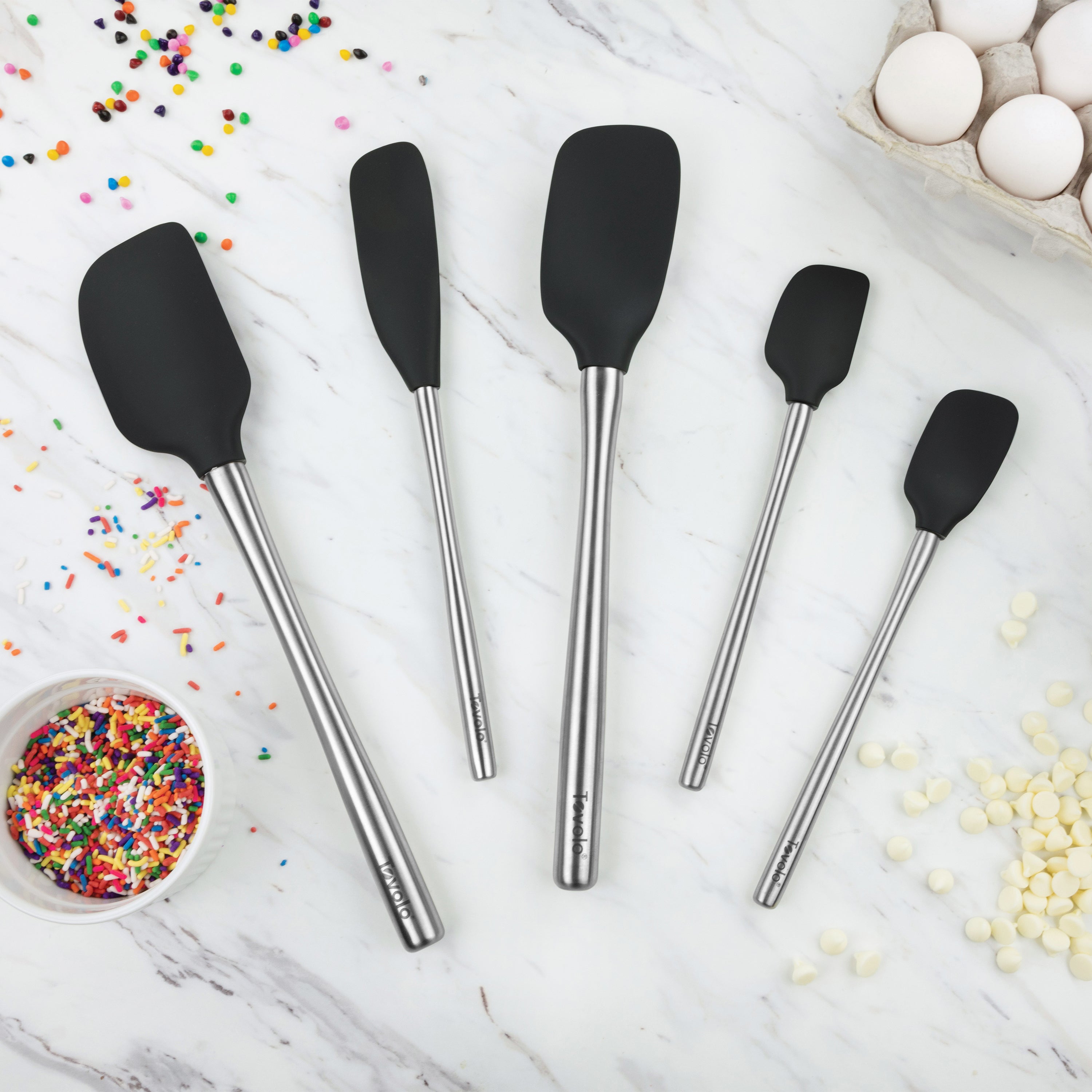Flex-Core All-Silicone Spatula Set of 5