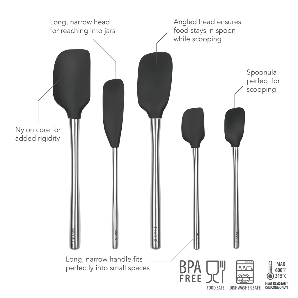 Flex-Core All-Silicone Spatula Set of 5