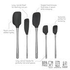 Flex-Core All-Silicone Spatula Set of 5