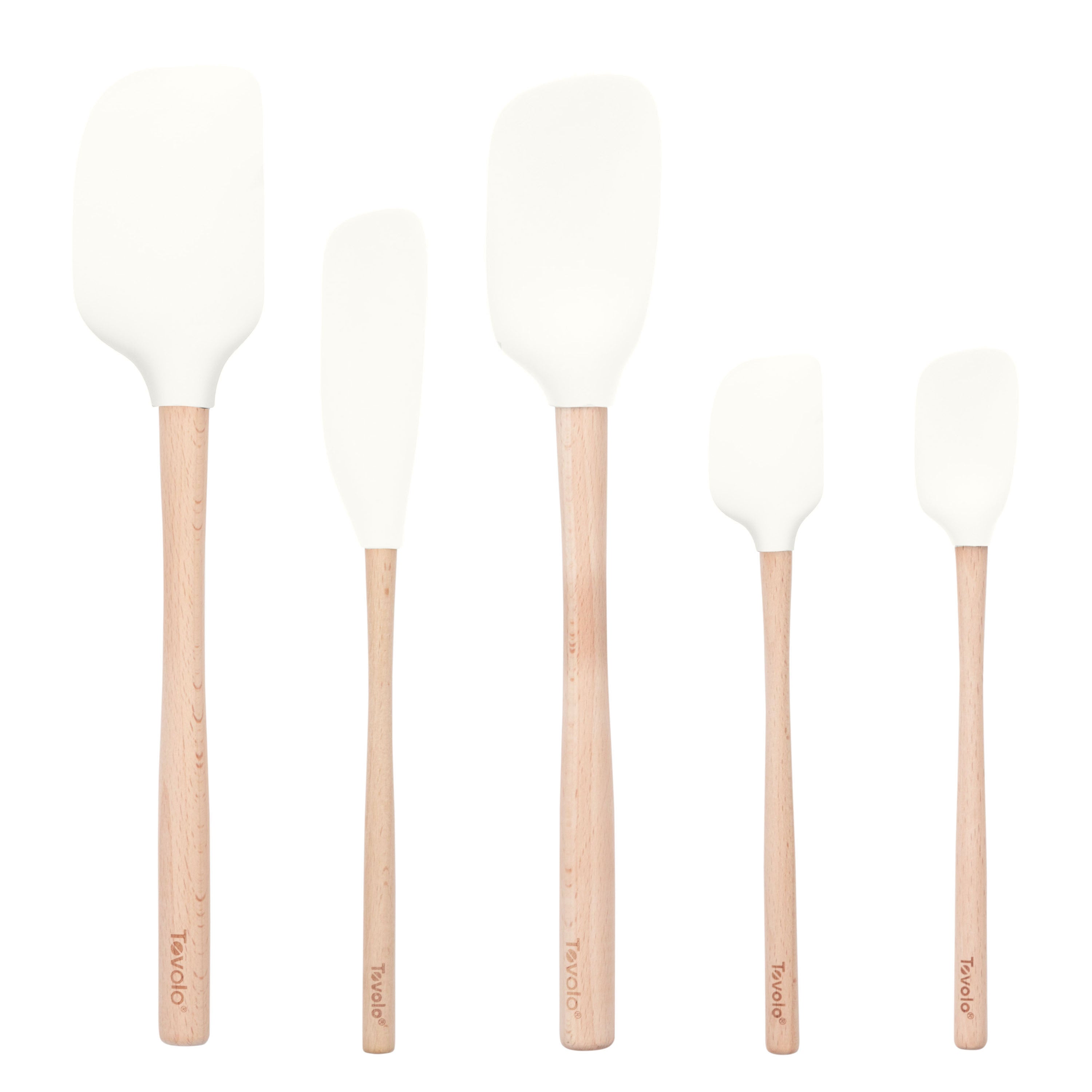 Flex-Core Wood-Handle Spatula Set of 5