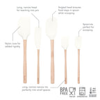 Flex-Core Wood-Handle Spatula Set of 5