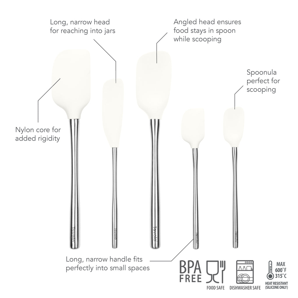 Flex-Core All-Silicone Spatula Set of 5