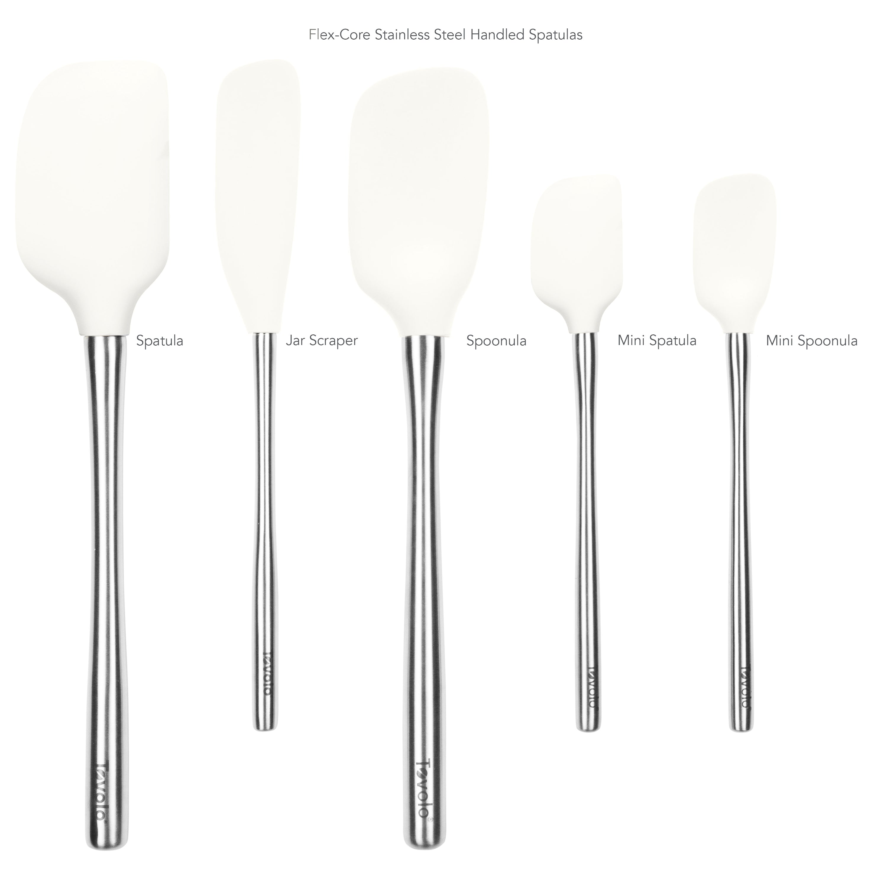 Flex-Core All-Silicone Spatula Set of 5