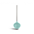 The tovolo Silicone & Stainless Steel Ladle features a light blue silicone scoop and a long, straight stainless steel handle—an essential kitchen utensil for any home chef. Shown against a white background.