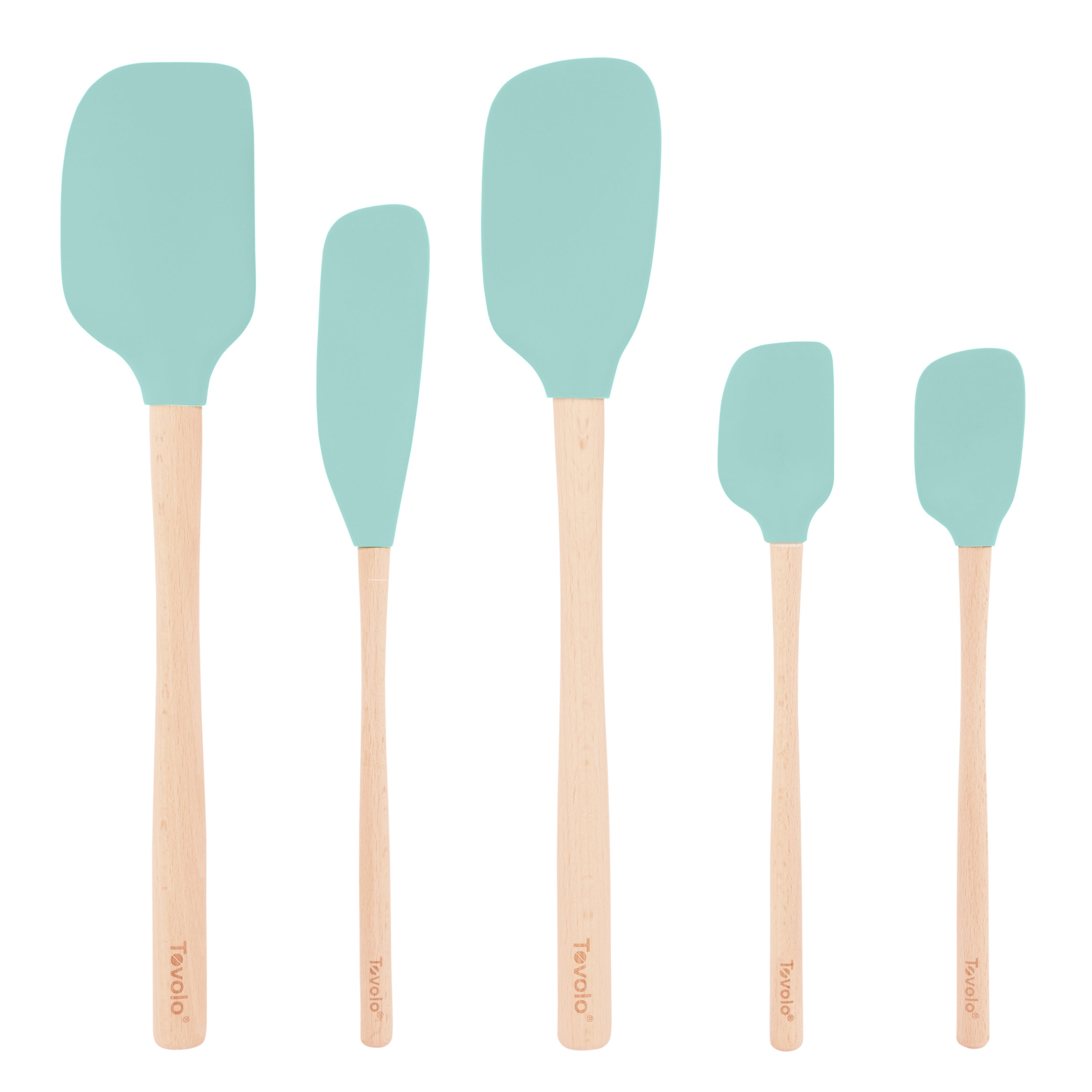 Flex-Core Wood-Handle Spatula Set of 5
