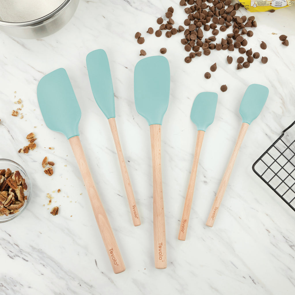 Flex-Core Wood-Handle Spatula Set of 5
