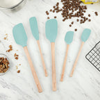 Flex-Core Wood-Handle Spatula Set of 5