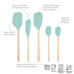 Flex-Core Wood-Handle Spatula Set of 5