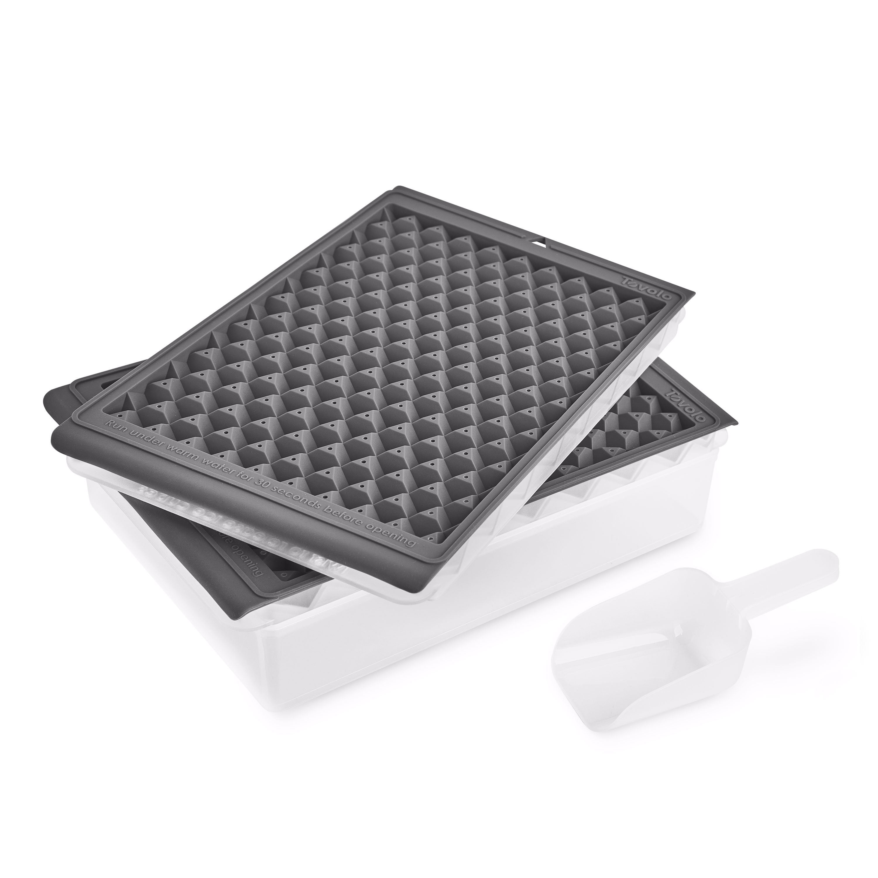 Tovolo Ice Twist & Release Trays with Storage Bin and Ice Scoop