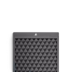 The tovolo Twist and Release Mini Ice Set is a gray silicone tray with pyramid-shaped molds, a small white triangle at the top, and tovolo embossed in the corner—ideal for making quick-chill ice.