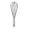 The Whip Whisk, a stainless steel balloon whisk with a metal handle, is shown against a white background.