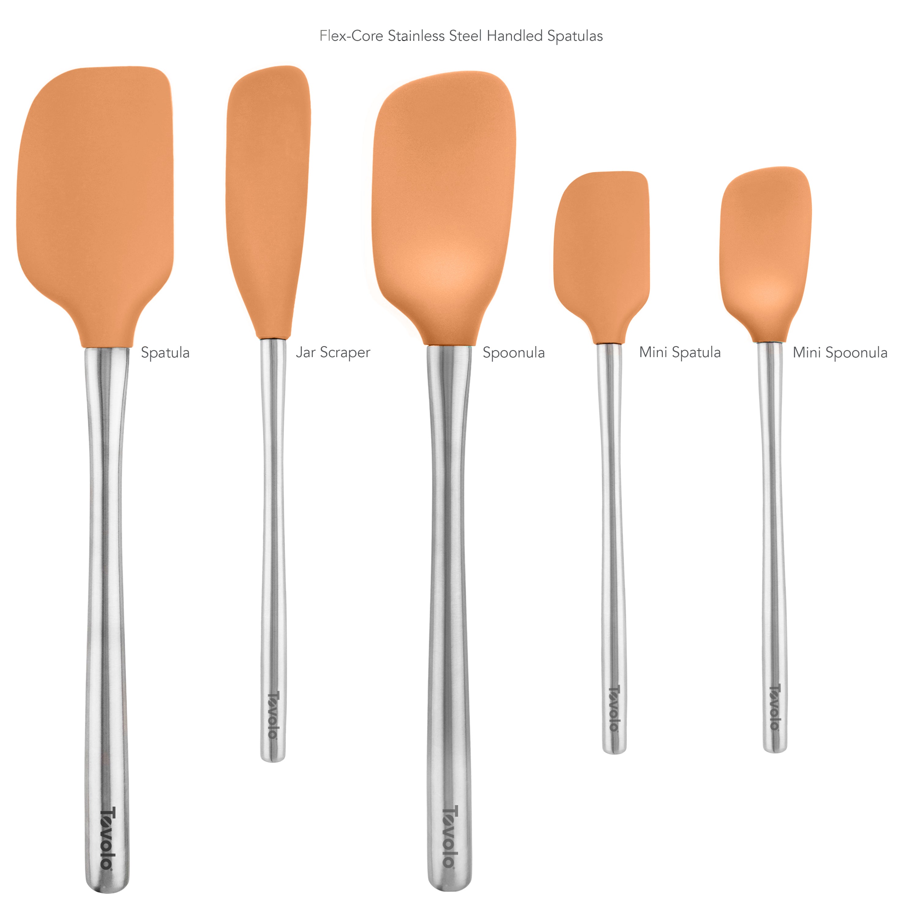 Flex-Core All-Silicone Spatula Set of 5