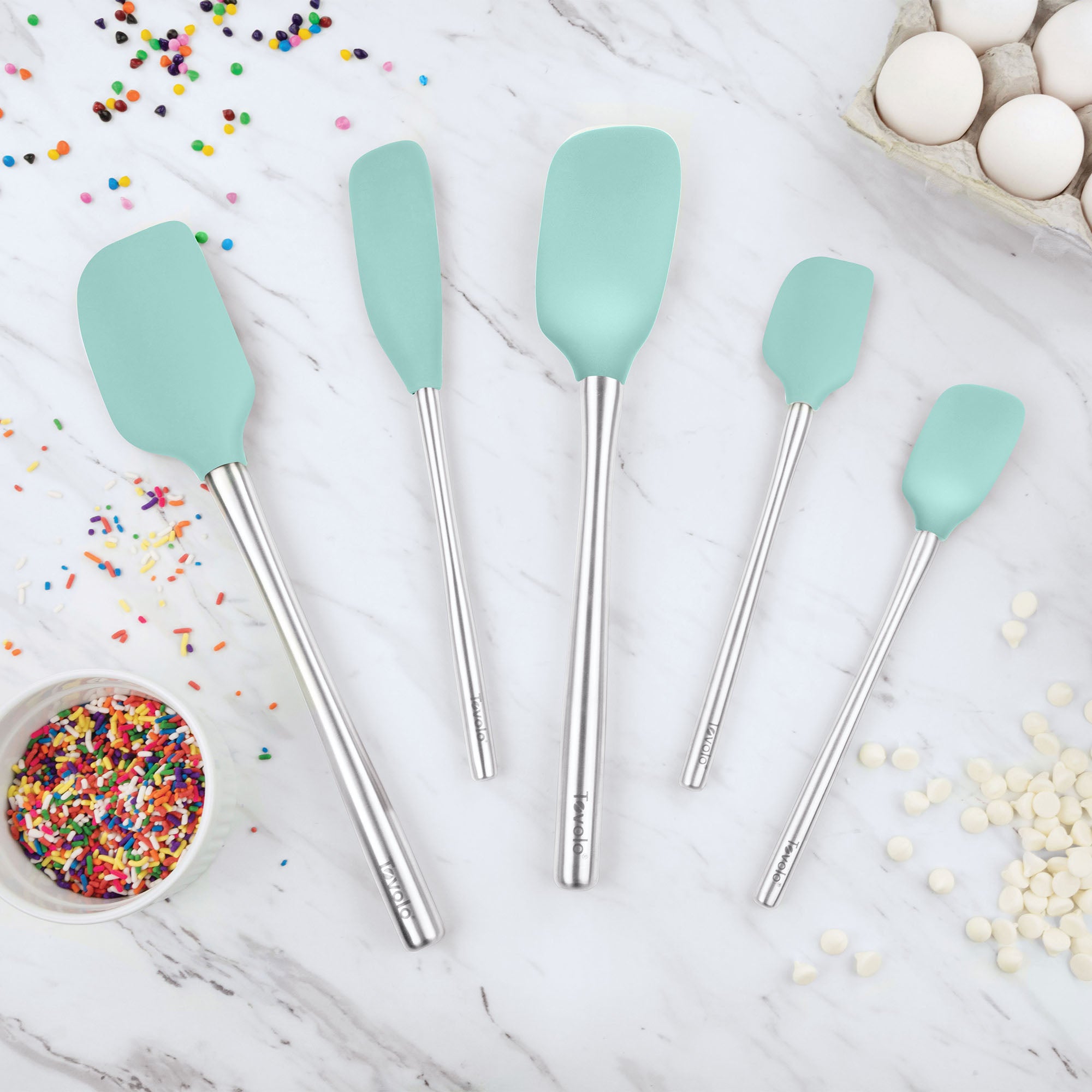 Flex-Core All-Silicone Spatula Set of 5