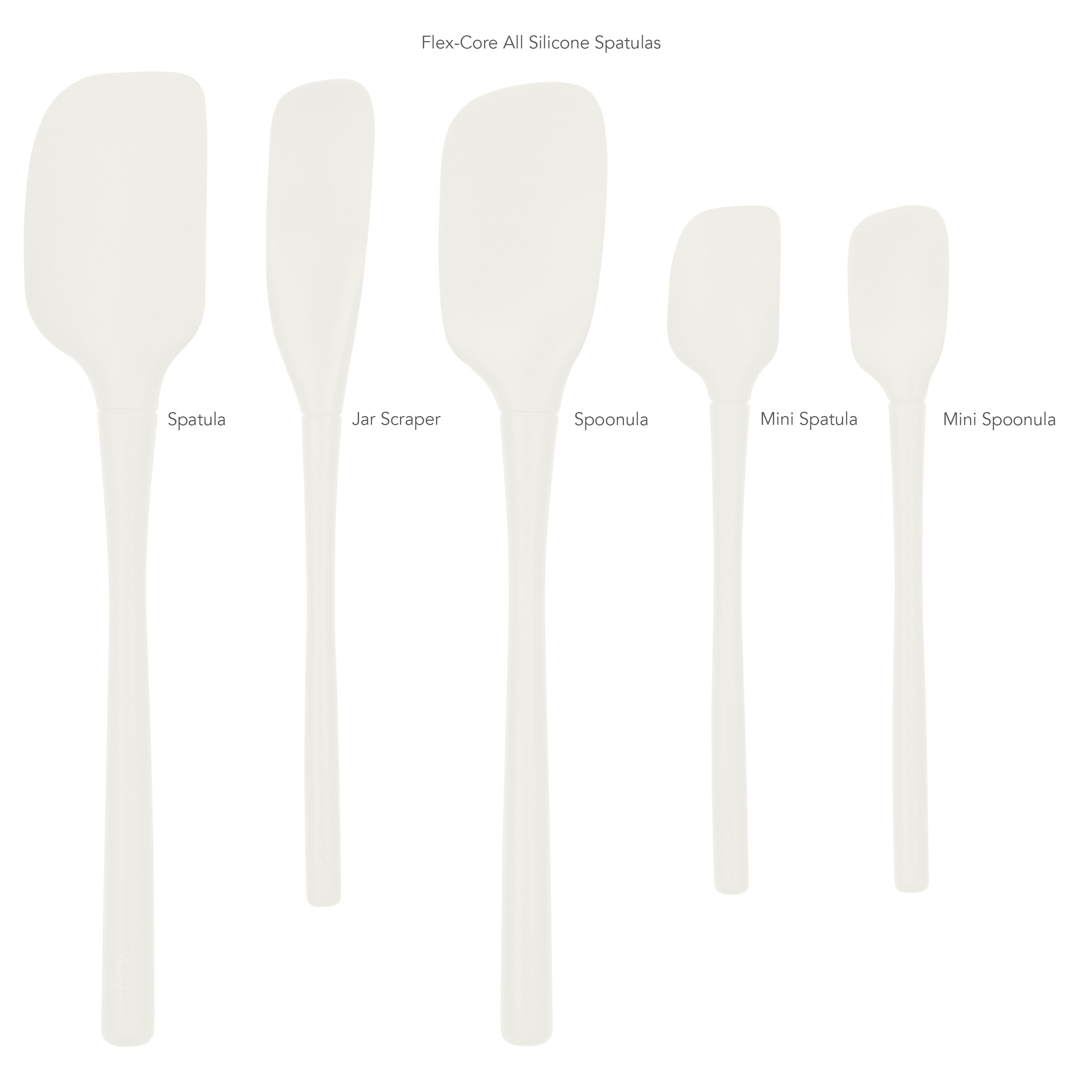 Flex-Core All-Silicone Spatula Set of 5