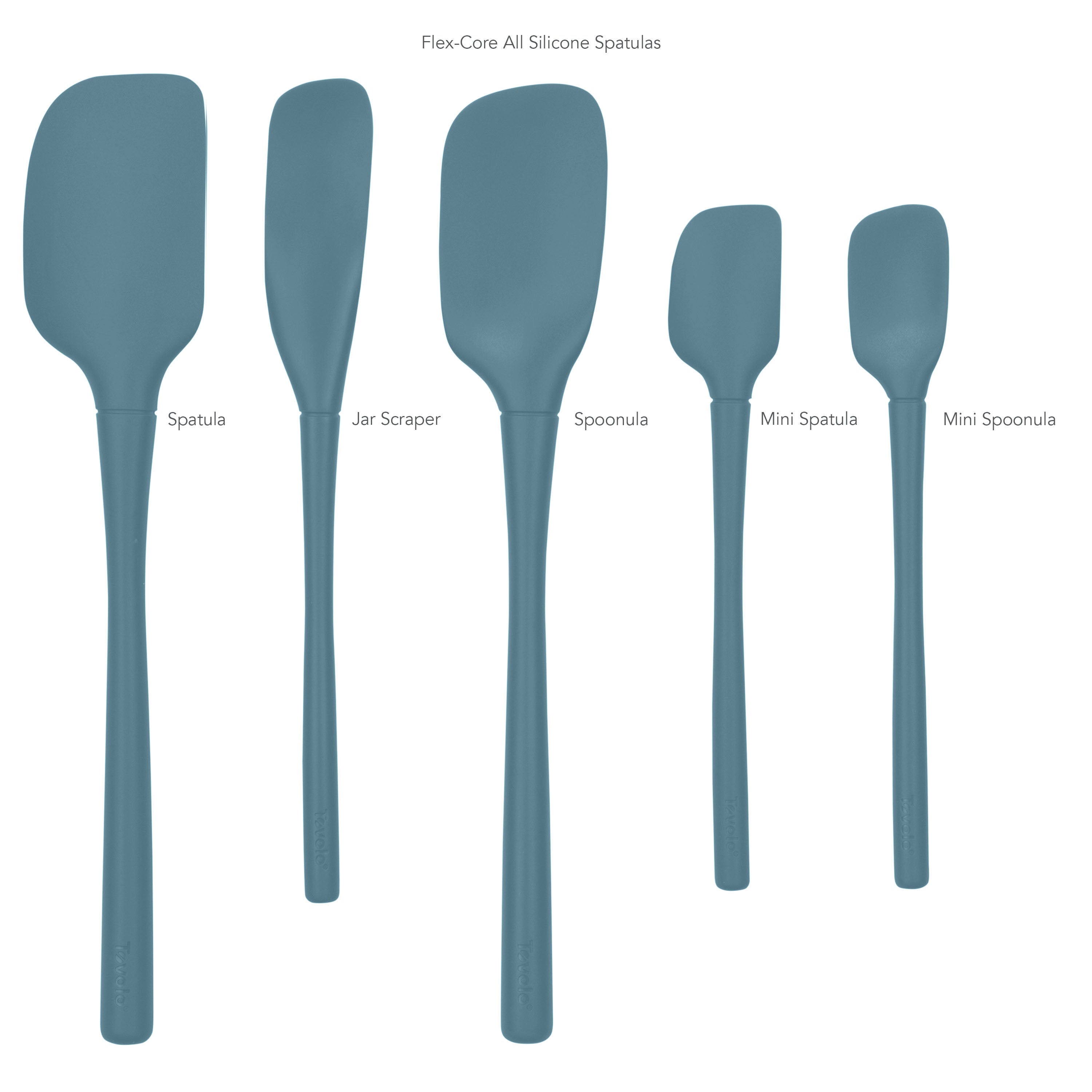 Flex-Core Spatula Set of 5: Silicone - Black – Tovolo