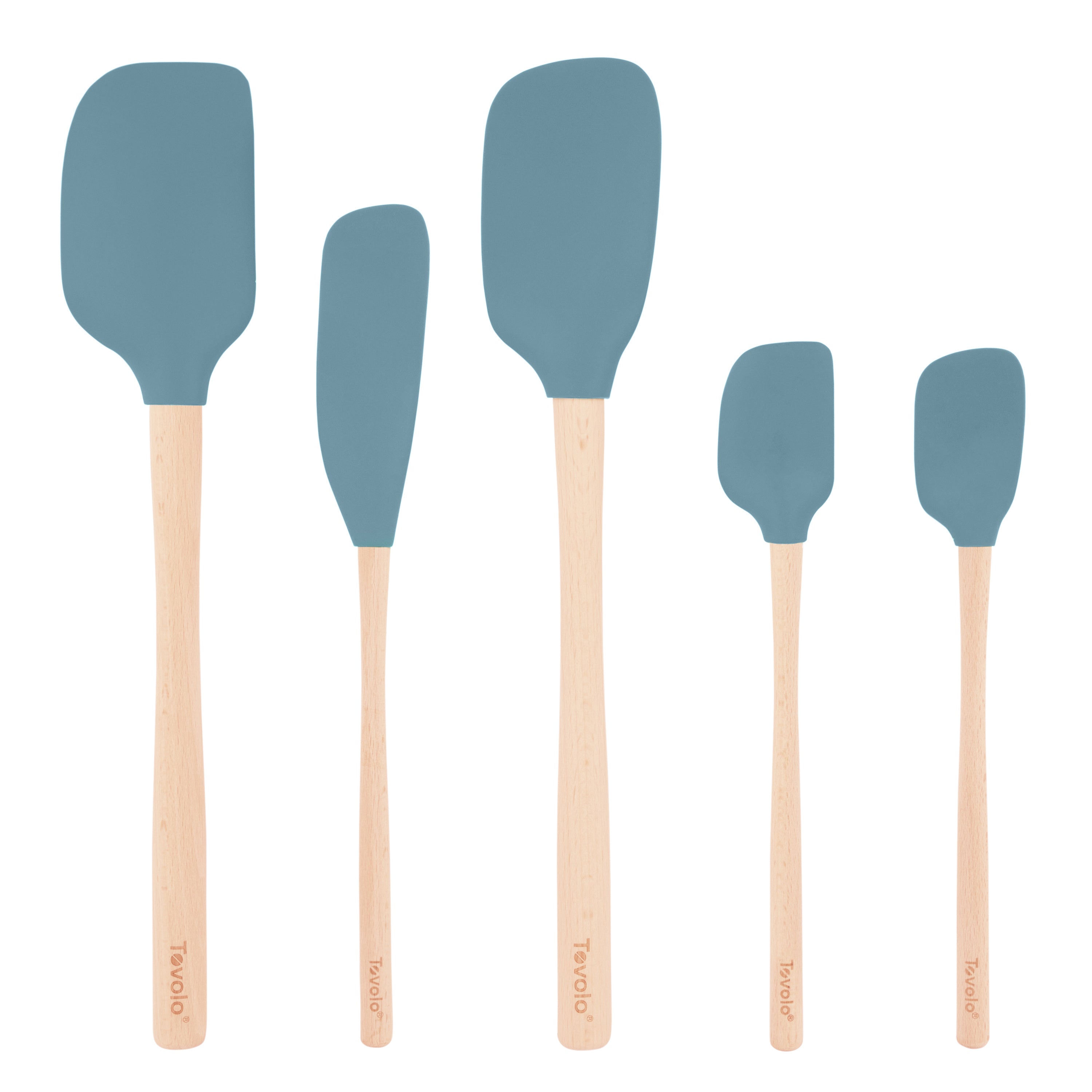Flex-Core Wood-Handle Spatula Set of 5
