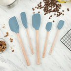 Flex-Core Wood-Handle Spatula Set of 5