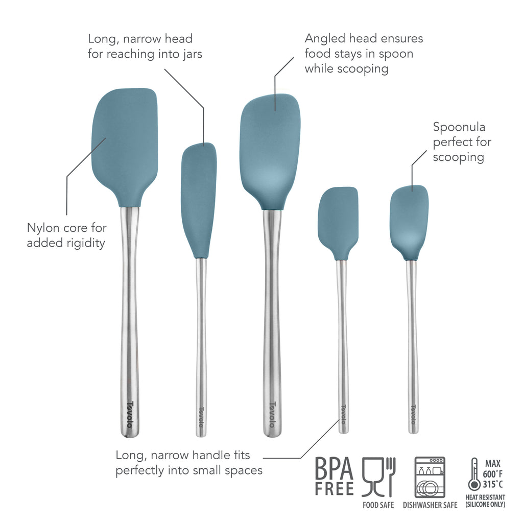 Flex-Core All-Silicone Spatula Set of 5