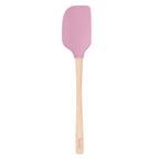A pink Flex-Core Spatula with a wooden handle and "Tovolo" printed near the end is shown on a white background.