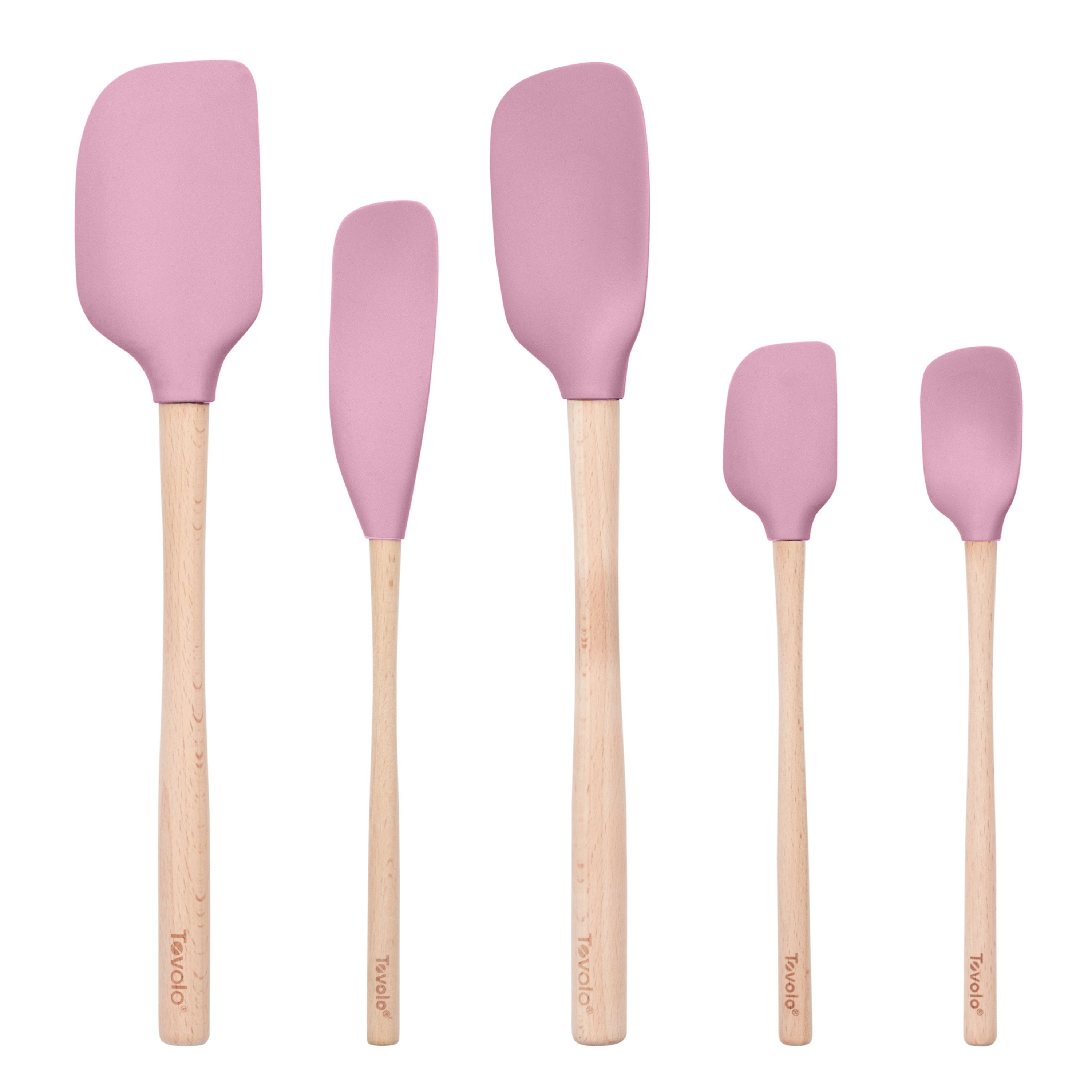 Flex-Core Wood-Handle Spatula Set of 5