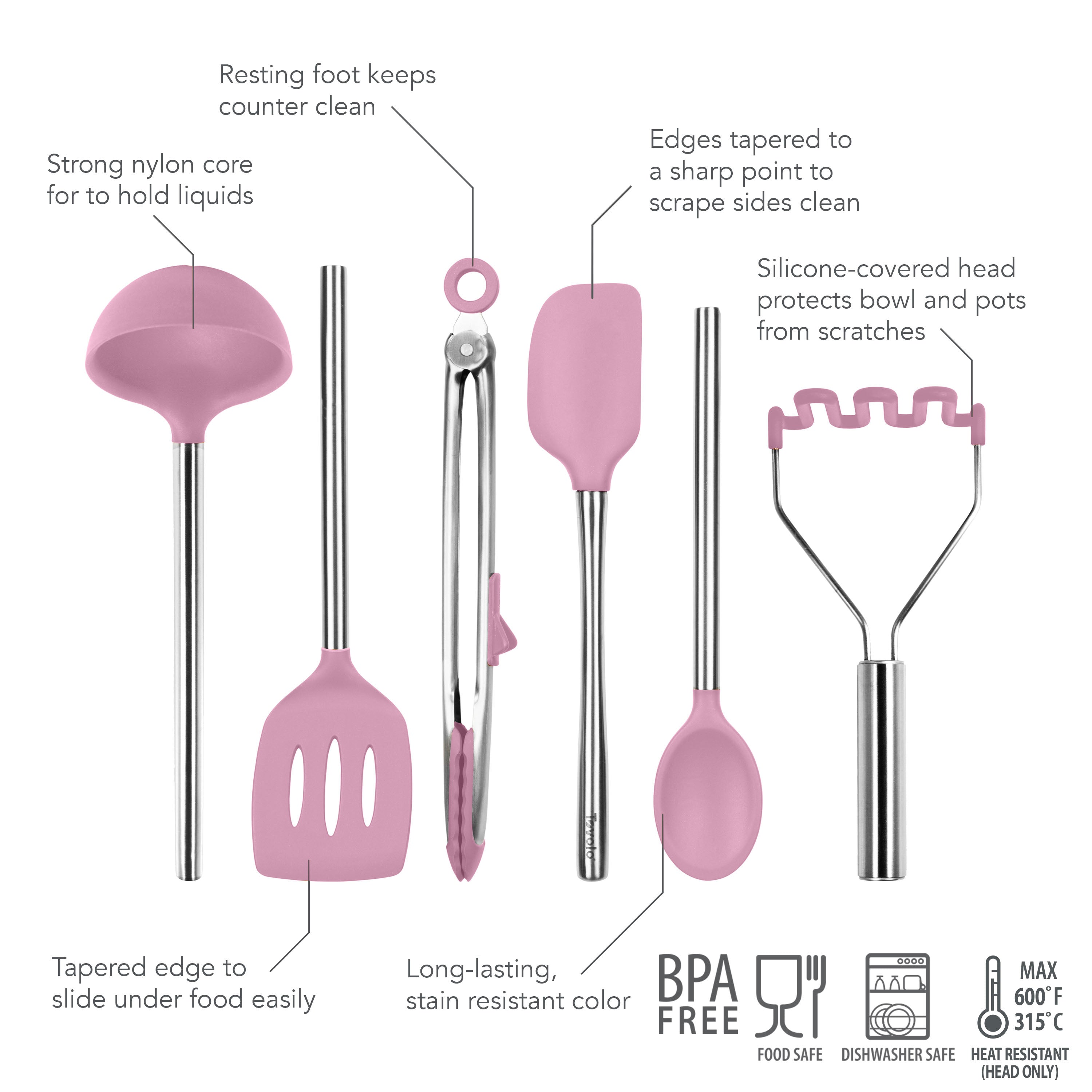 Silicone Utensil Set of 6