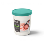The Sweet Treats Tub is a white 1-quart container with a teal silicone lid and label showing strawberry ice cream being scooped. It helps prevent freezer burn, making it ideal for storing homemade or store-bought frozen treats.