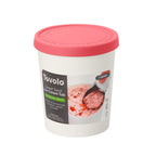 The Sweet Treats Tub is a white homemade ice cream container with a red silicone lid that helps prevent freezer burn. The 1-quart tub is ideal for storing homemade or store-bought ice cream, gelato, or sorbet.
