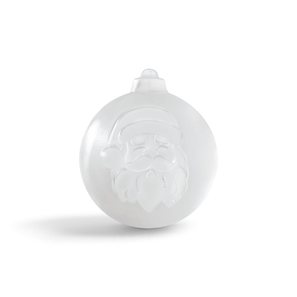 The tovolo Christmas Ornament Ice Molds (Set of 4) create festive sphere-shaped ice inspired by holiday ornaments—perfect for adding a seasonal touch to drinks or gifting during the holidays.