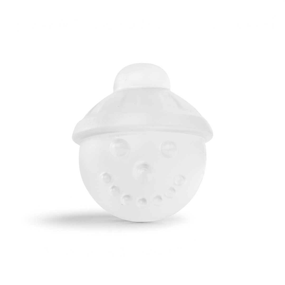 The tovolo Holiday Ice Molds create festive ice shaped like smiling snowman faces, complete with beanie hats and dotted features—perfect for adding a unique holiday touch to cocktails or gifting at Christmas.