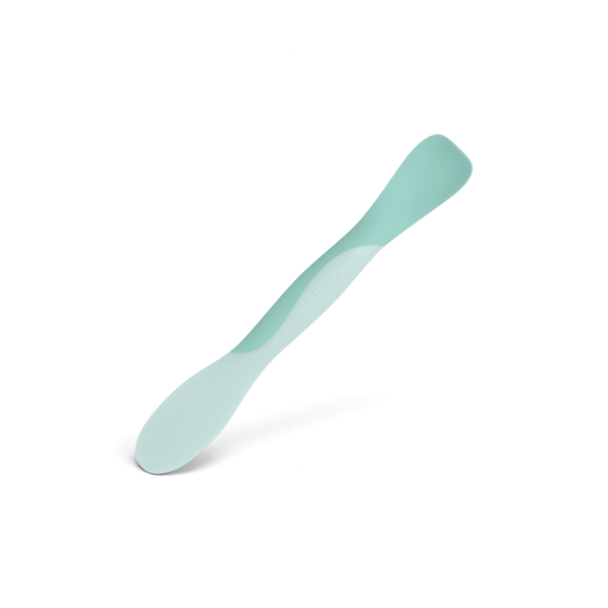 Tovolo Scoop and Spread kitchen tool in light green, featuring a dual-ended design for scooping and scraping.