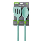 Flex-Core® Silicone Slotted Turner + Deep Solid Spoon
