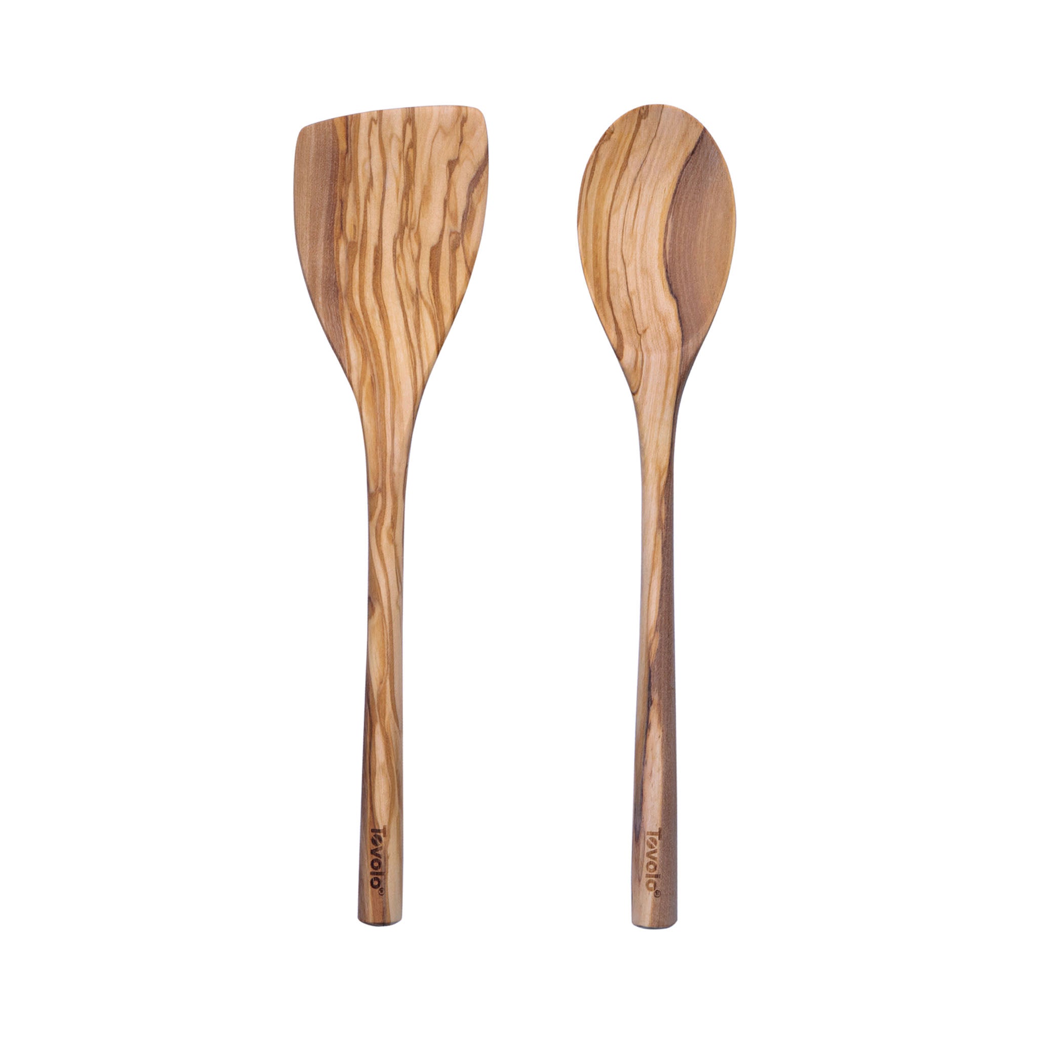 Olivewood Spoon + Angled Turner