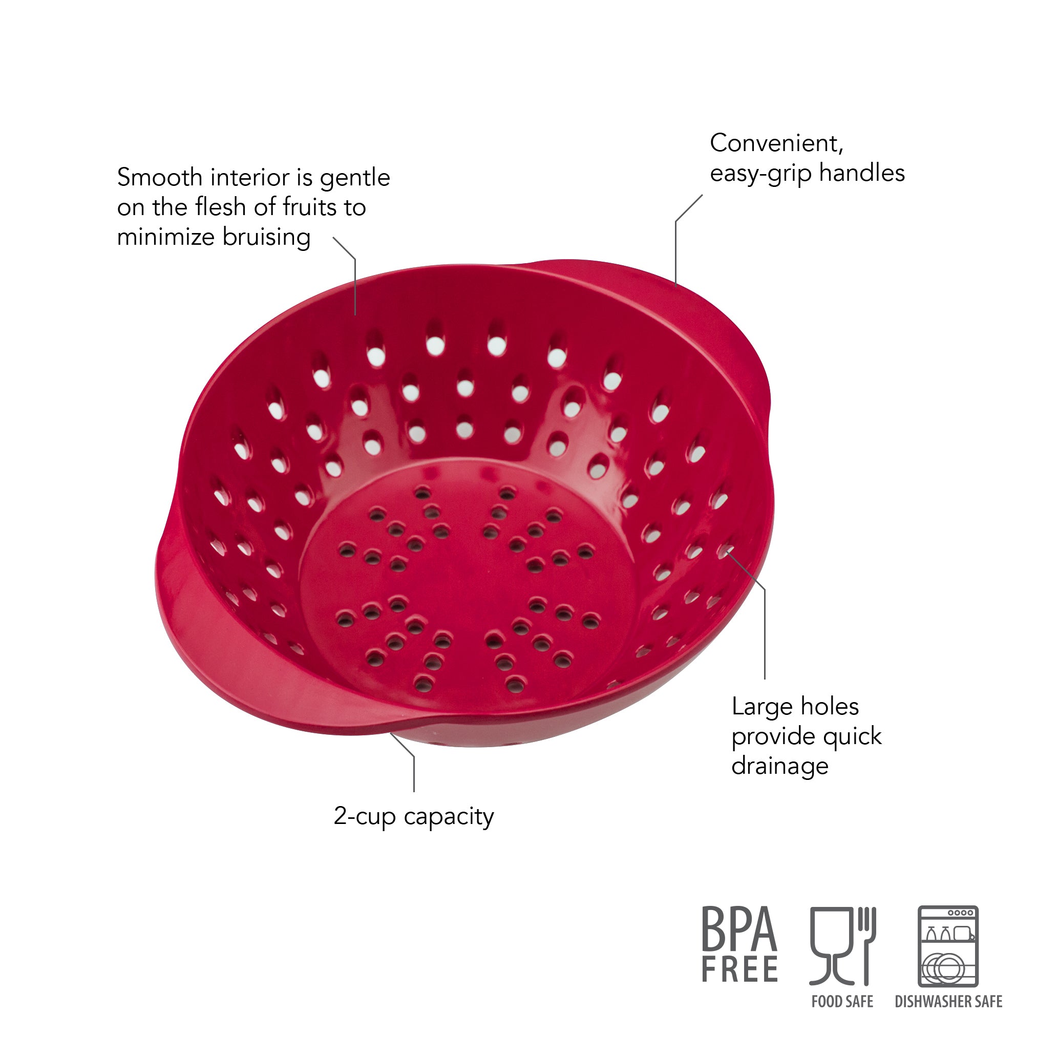 Mini Berry Colander, Small Berry Strainer & Rinser – Tovolo