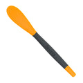 The 2-in-1 Slice and Peel Citrus Tool features an orange, rounded, flexible silicone end and a gray handle with "Tovolo" on it. A small orange tip at the other end makes it a versatile addition to your kitchen.