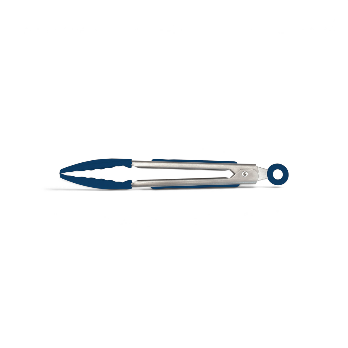 Mini Tongs: Compact tongs featuring blue silicone grips and a blue ring handle, ideal for gripping and serving food.