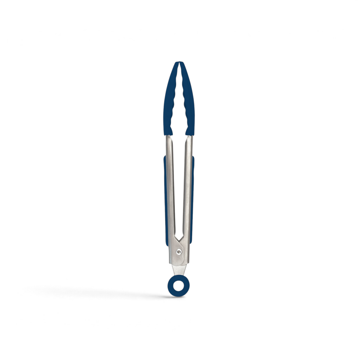 Mini Tongs: Compact tongs featuring blue silicone grips and a blue ring handle, ideal for gripping and serving food.