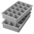 The tovolo Perfect Cube Silicone Ice Molds (Set of 2) are made from food-grade silicone, ideal for making long-lasting ice cubes.