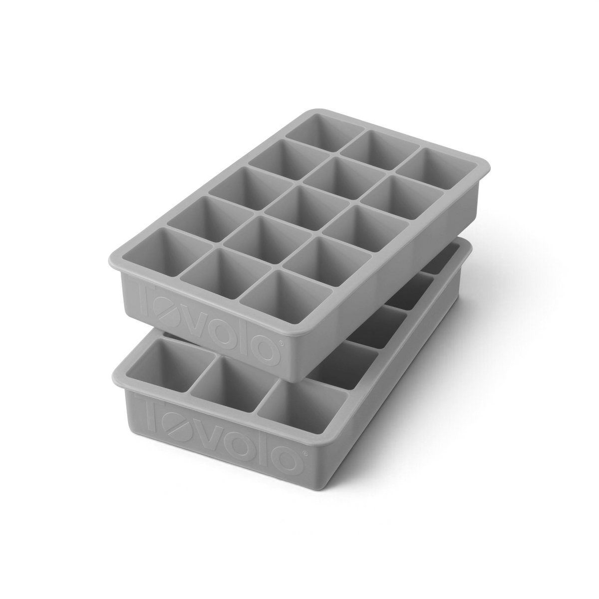 The tovolo Perfect Cube Silicone Ice Molds (Set of 2) are made from food-grade silicone, ideal for making long-lasting ice cubes.