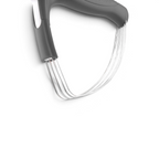 A close-up of the Pastry Blender, featuring an ergonomic handle and multiple curved stainless steel blades, ideal for making flaky pie crusts.