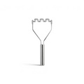 The Silicone Potato Masher features a stainless steel handle and a wavy, zigzag-shaped mashing head, shown isolated on a white background.