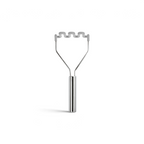 The Silicone Potato Masher features a stainless steel handle and a wavy, zigzag-shaped mashing head, shown isolated on a white background.