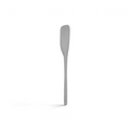 The tovolo Flex-Core Silicone Jar Scraper features a long handle and flat, slightly curved gray blade, ideal for mixing, scraping bowls, or efficiently reaching into jars.
