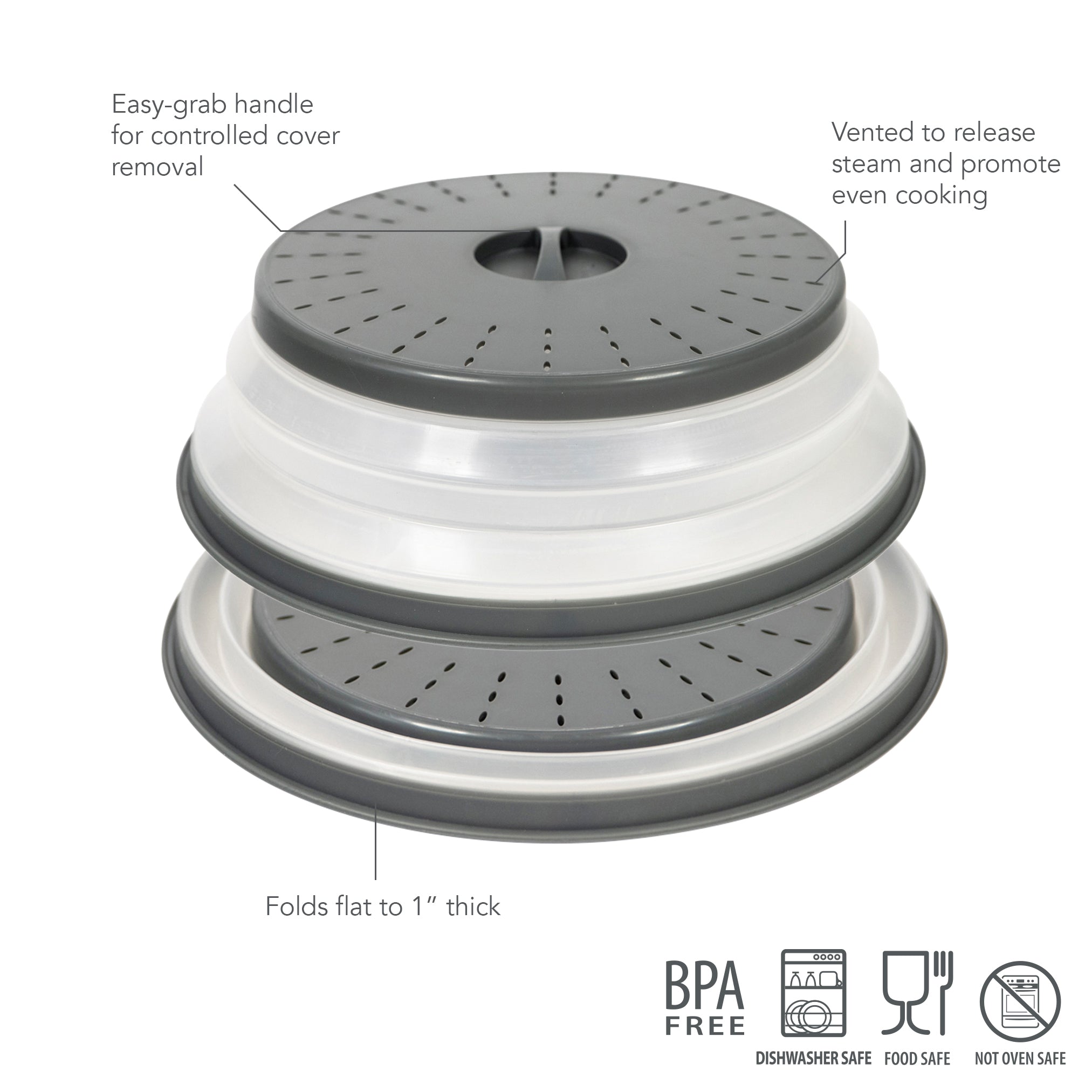 Microwave Food Cover, Collapsible Splatter Guard – Tovolo