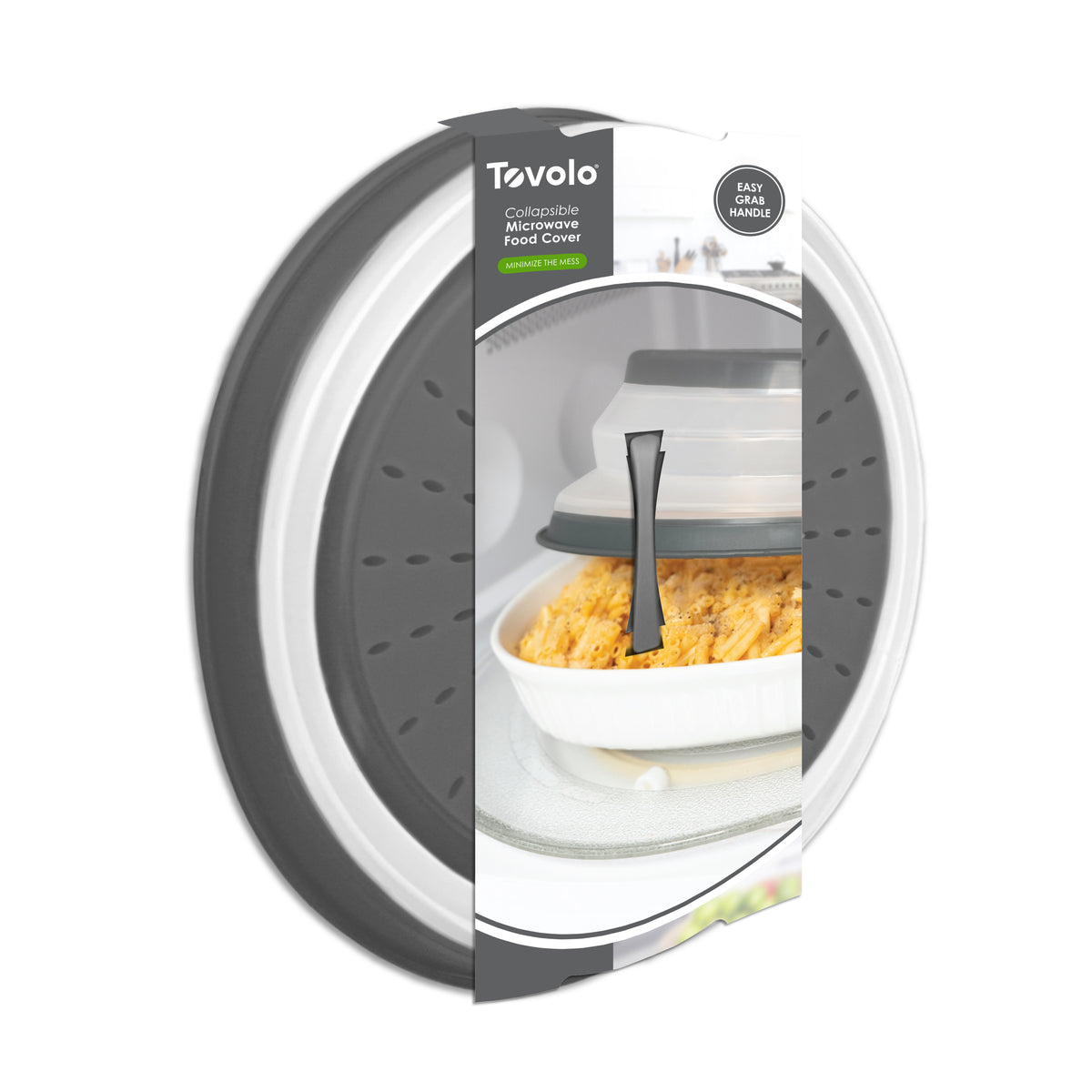 Tovolo Gray/White Plastic Microwave Collapsible Food Cover