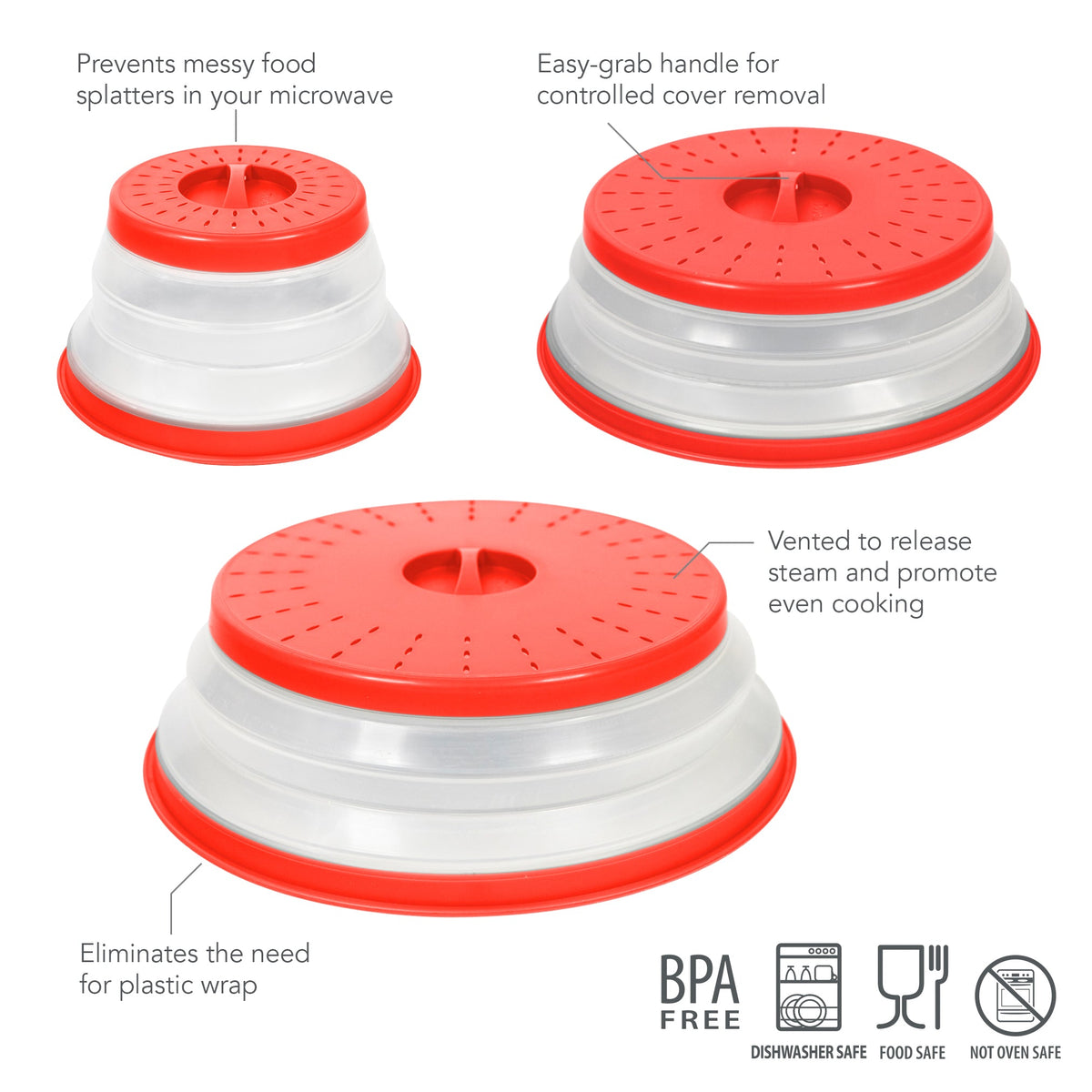 Tovolo 47012 402 Set of Three Collapsible Microwave